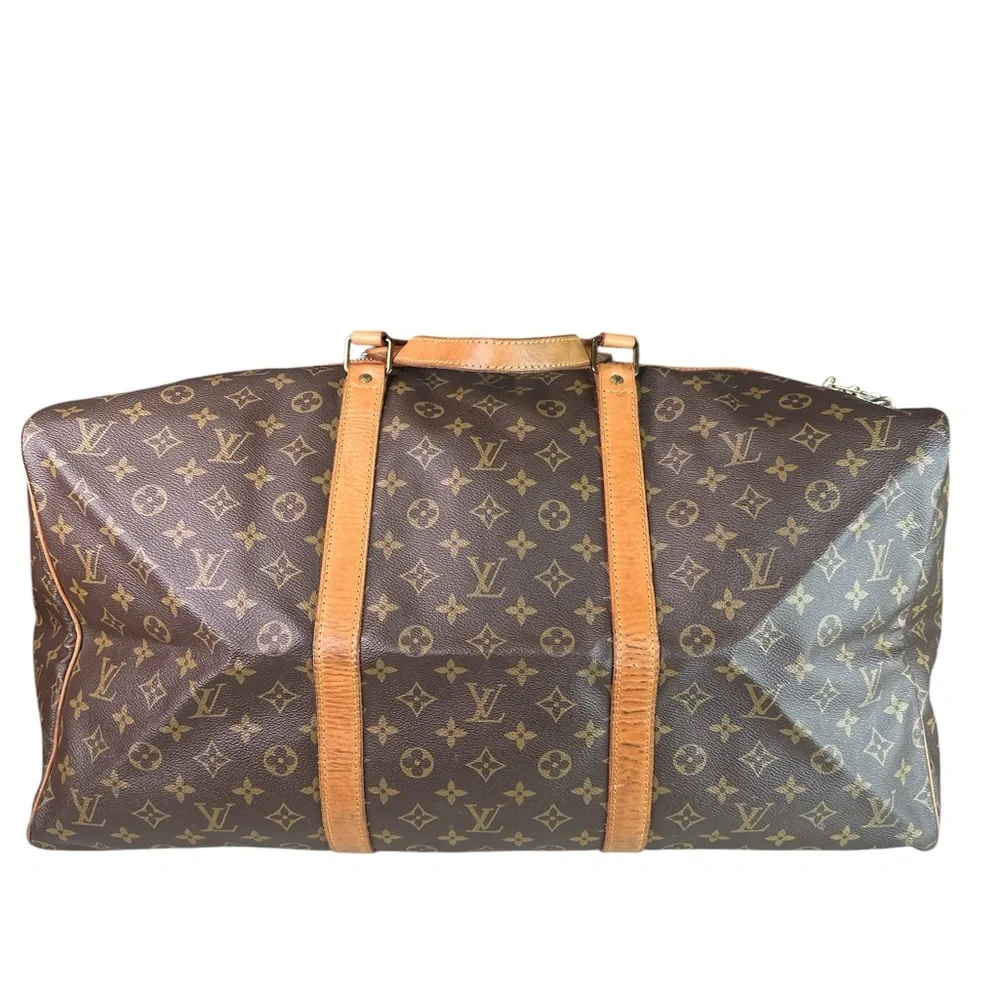 Louis Vuitton Vintage Sac Souple Brown Monogram Keepall Duffle Bag - Picture 2 of 12